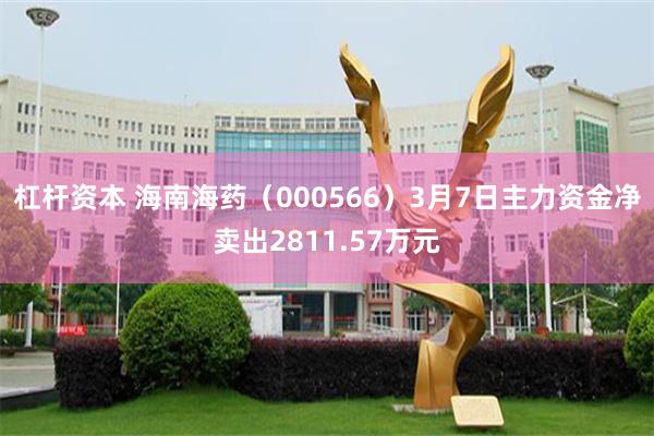 杠杆资本 海南海药（000566）3月7日主力资金净卖出2811.57万元