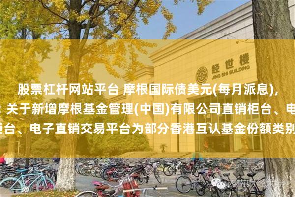 股票杠杆网站平台 摩根国际债美元(每月派息),摩根总收益债美元现金: 关于新增摩根基金管理(中国)有限公司直销柜台、电子直销交易平台为部分香港互认基金份额类别内地销售平台的公告